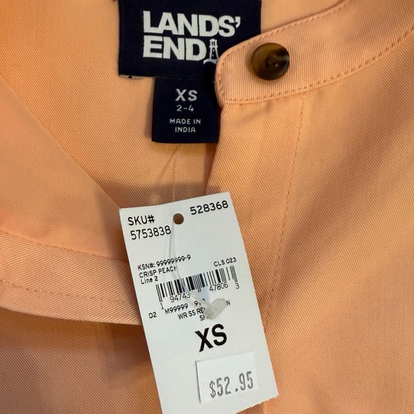 NWT Lands End Button Up Top Womens XS - Picture 3 of 5